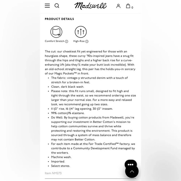 MADEWELL The Curvy 90s Straight Jean in Belmere Wash - Picture 11 of 11